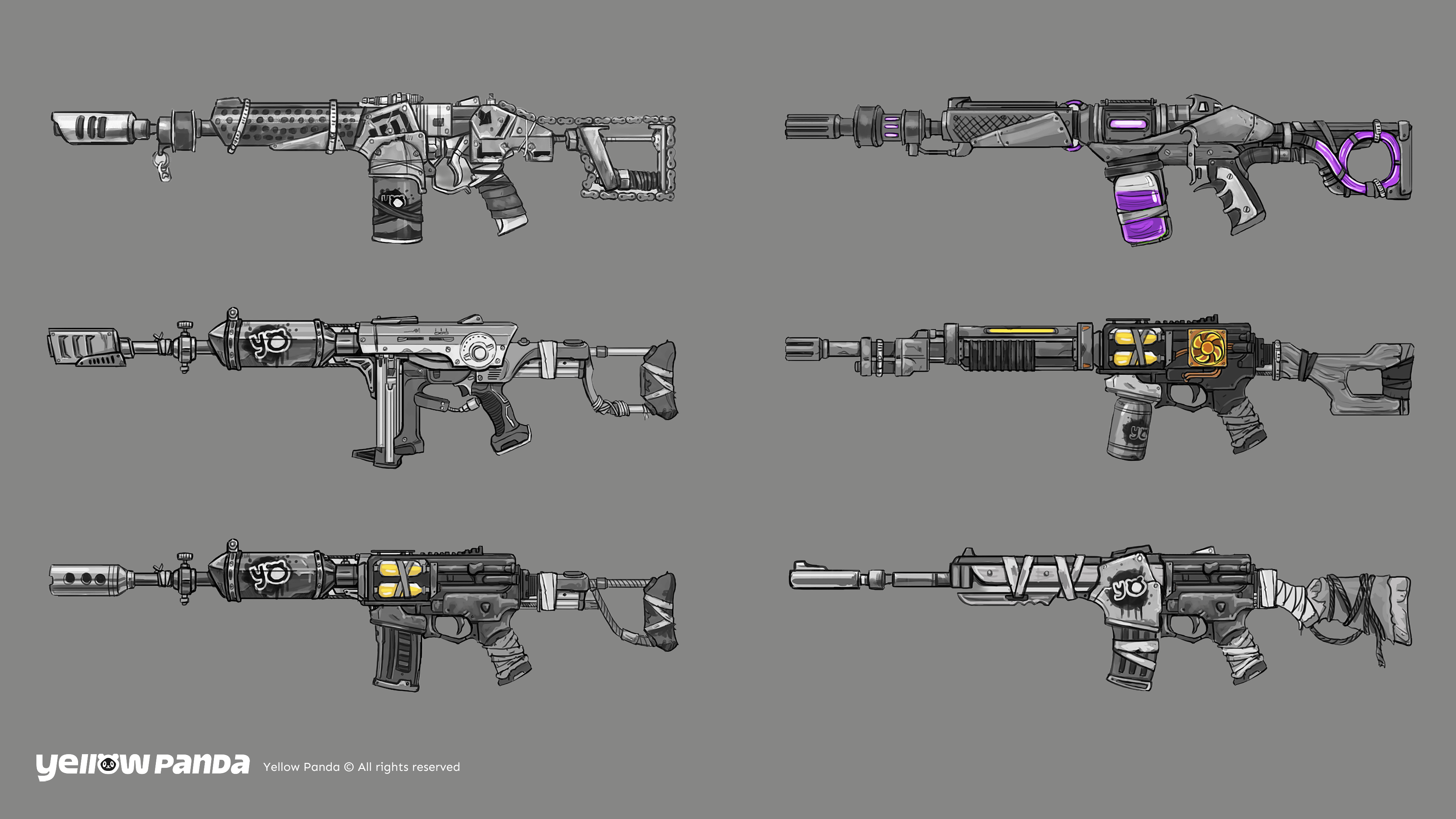 Phantom Valorant Skin Fanart Yellow Panda 01