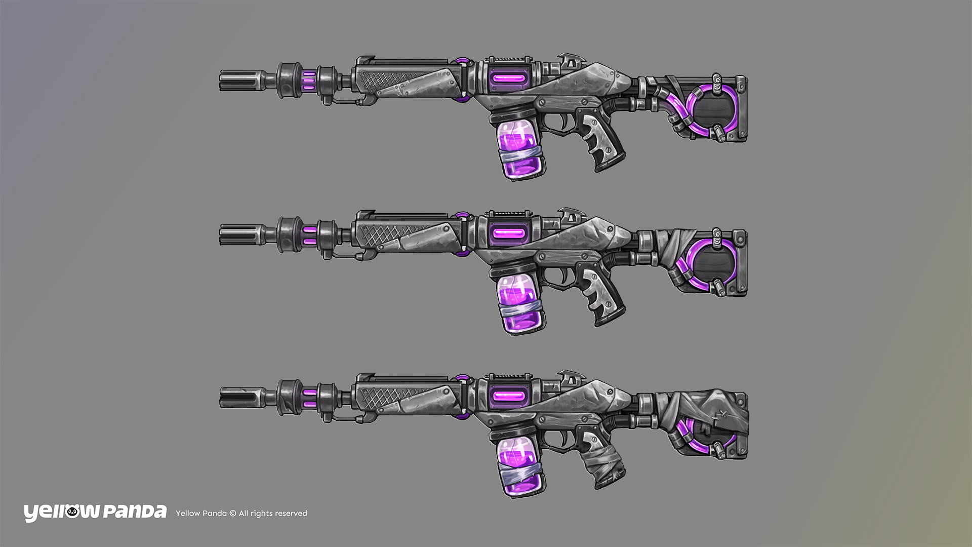 Phantom Valorant Skin Fanart Yellow Panda 02