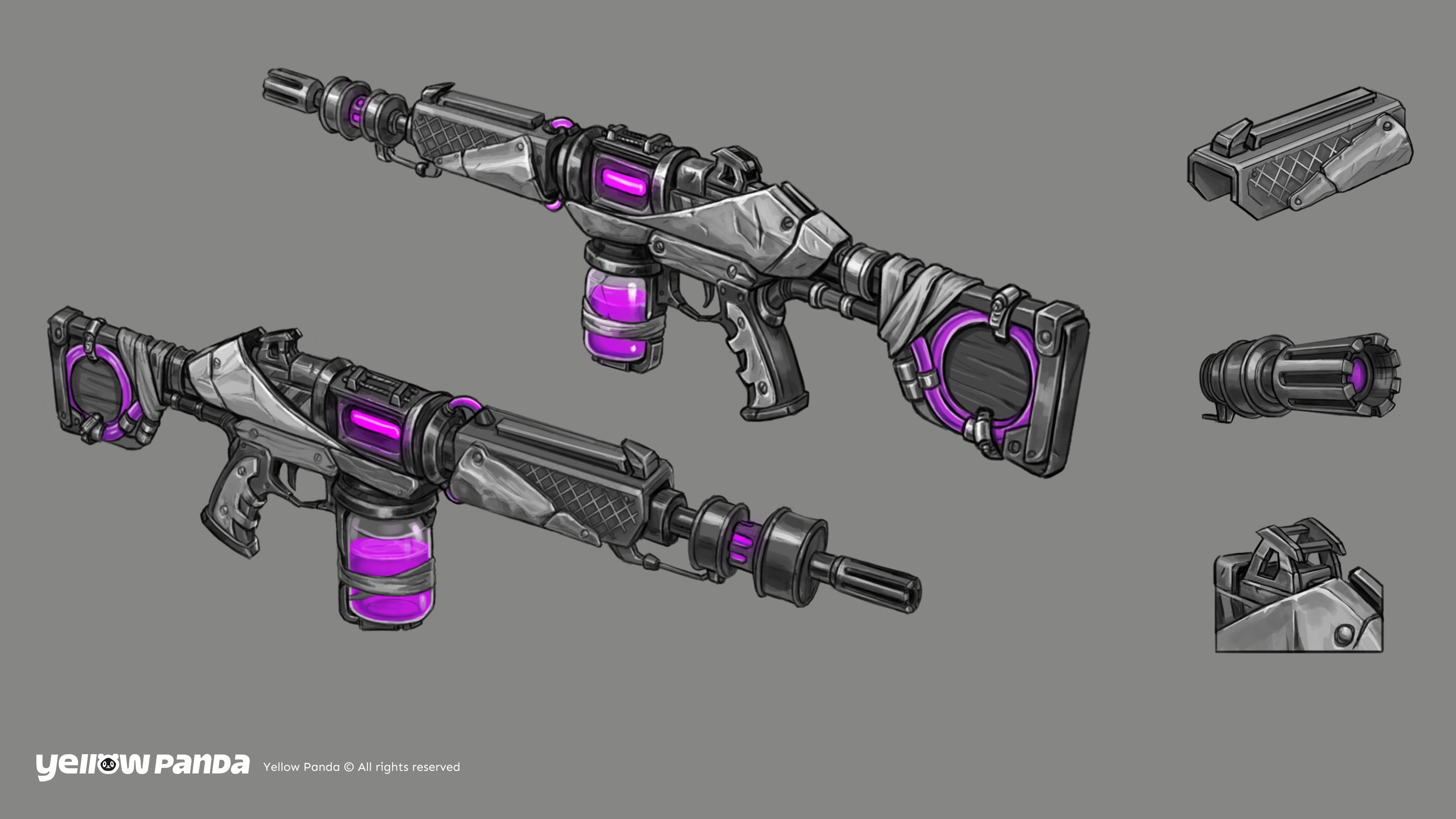 Phantom Valorant Skin Fanart Yellow Panda 03