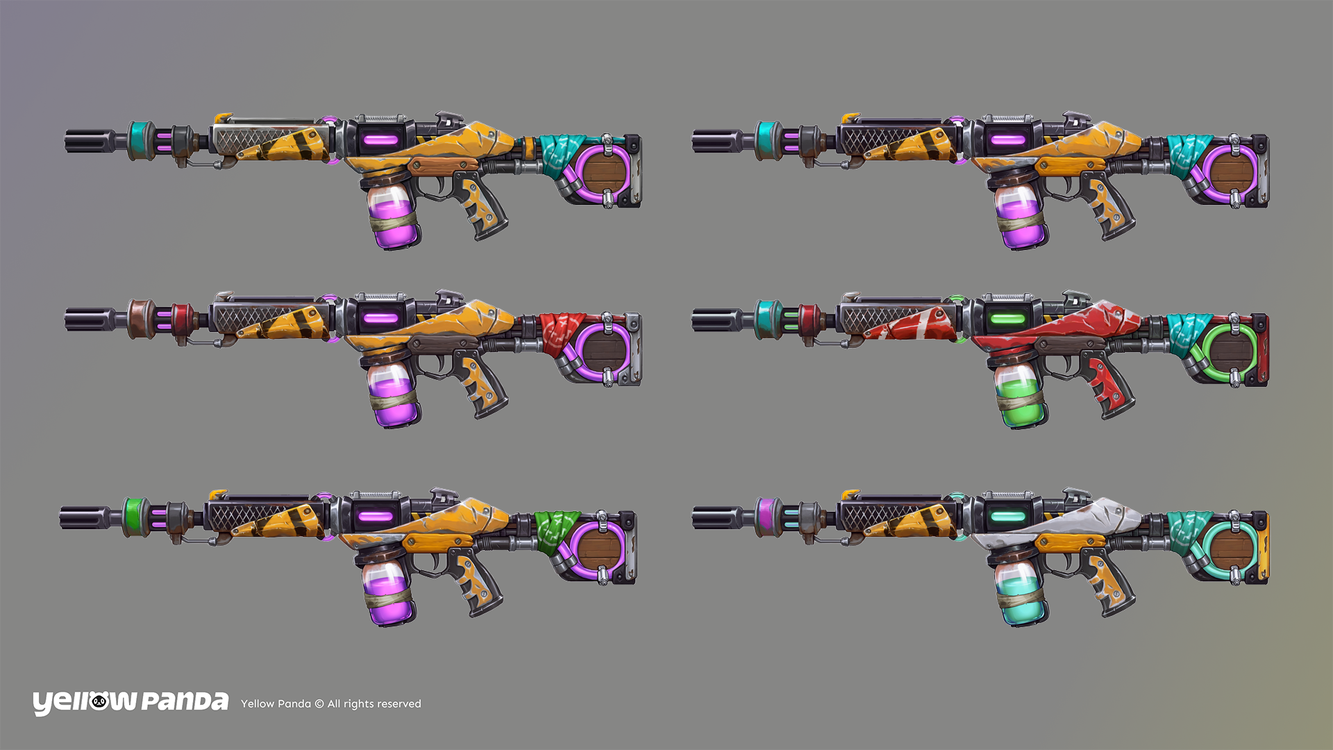 Phantom Valorant Skin Fanart Yellow Panda 04