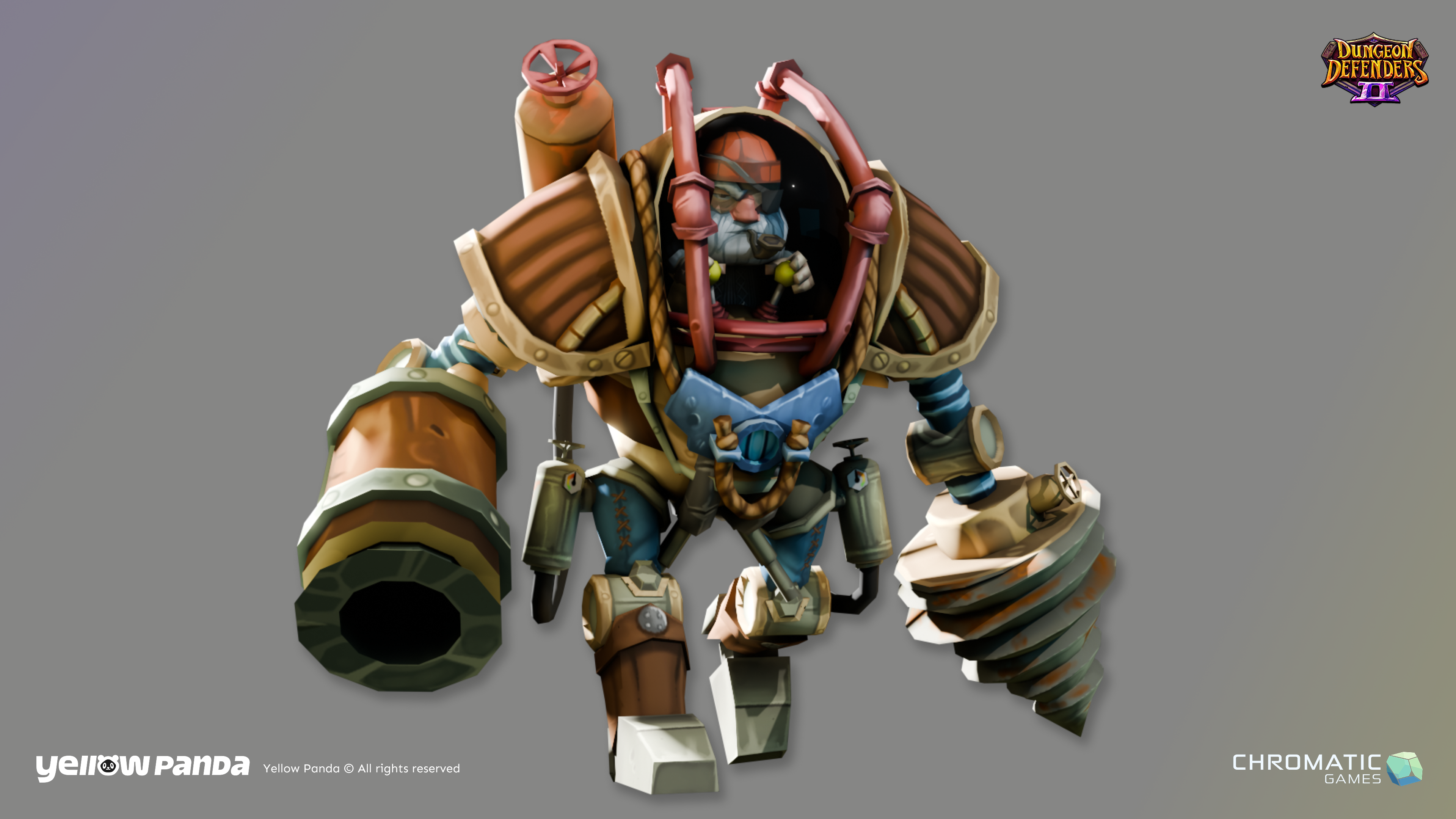 Dungeon Defenders 2 Engineer Diver Skin 3D Model detail 1