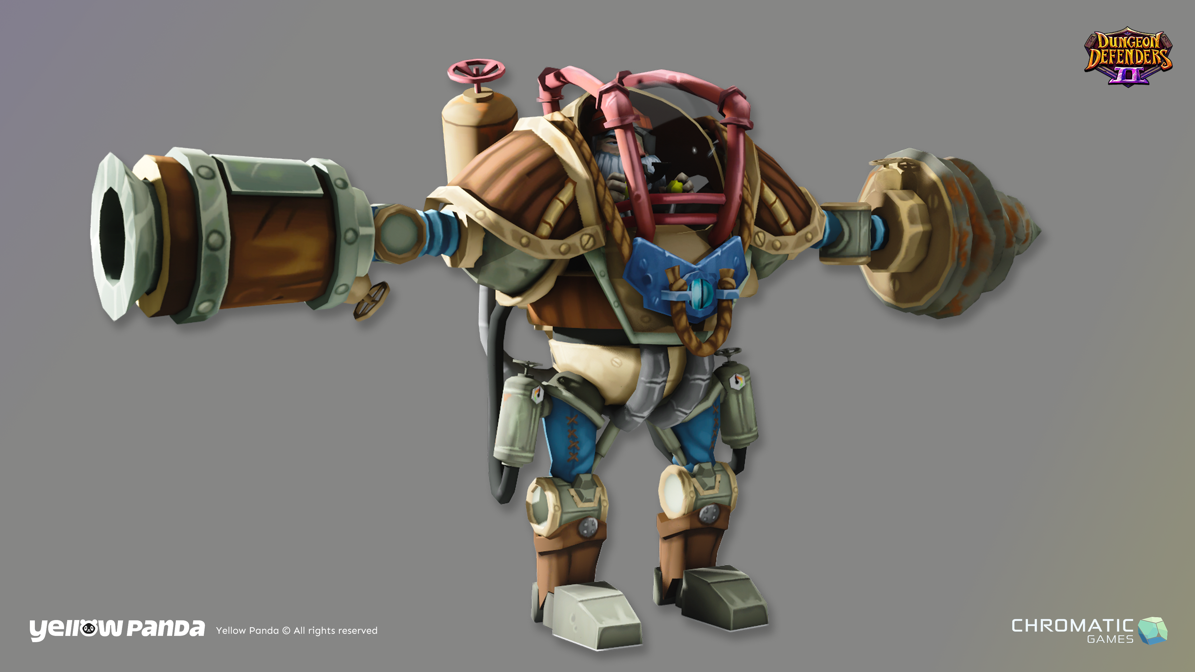 Dungeon Defenders 2 Engineer Diver Skin 3D Model detail 2