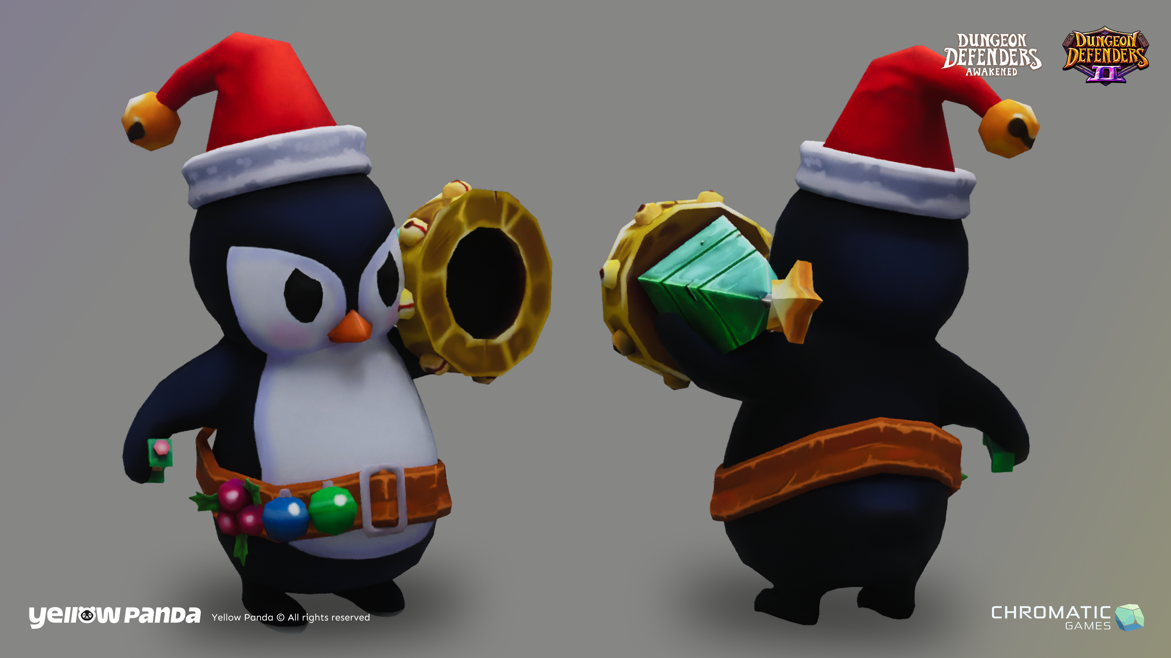 Dungeon Defenders 2 Penguin Pet Character 3D Model Hero Image