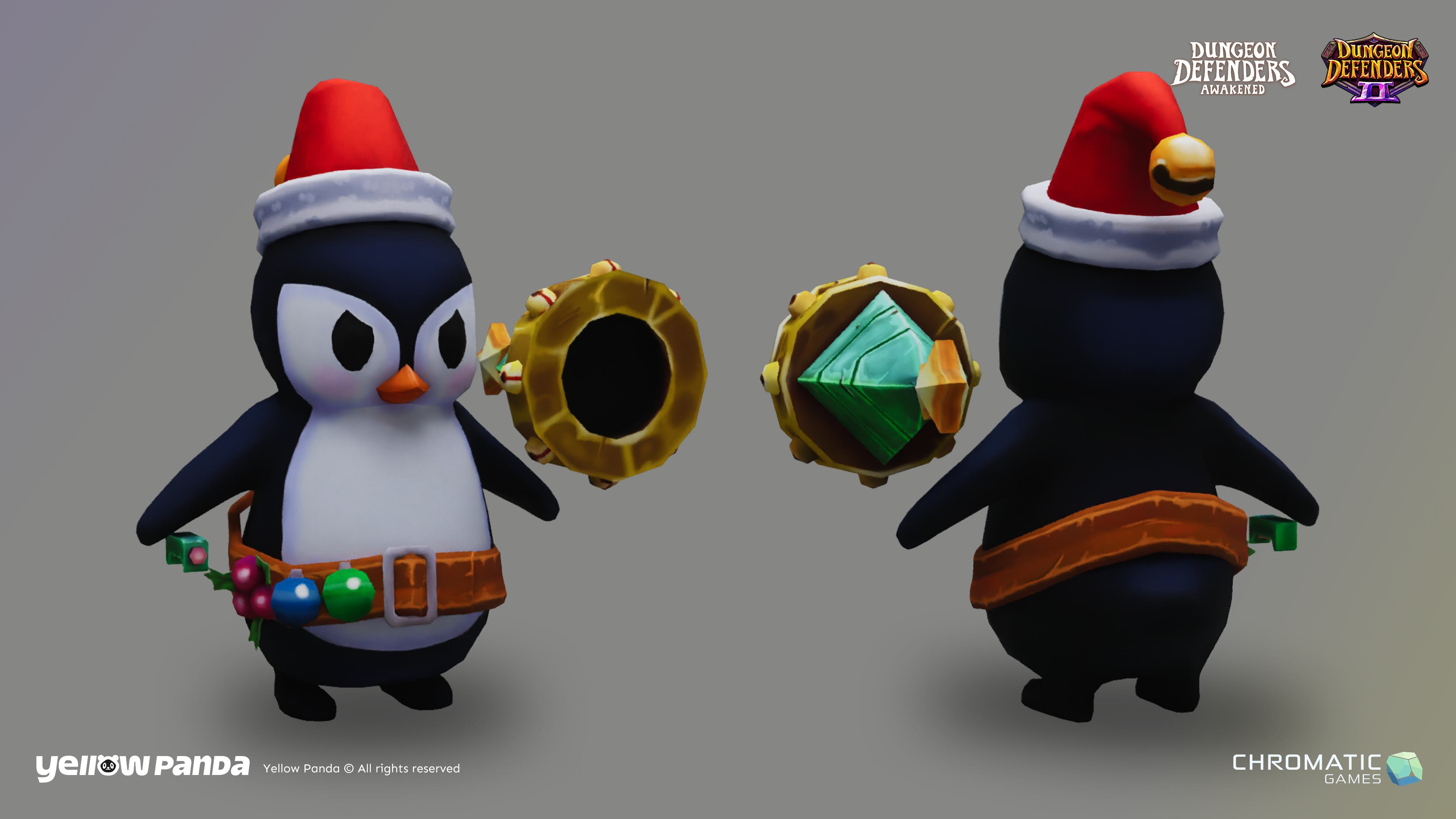 Dungeon Defenders 2 Penguin Pet Character 3D Model detail 3