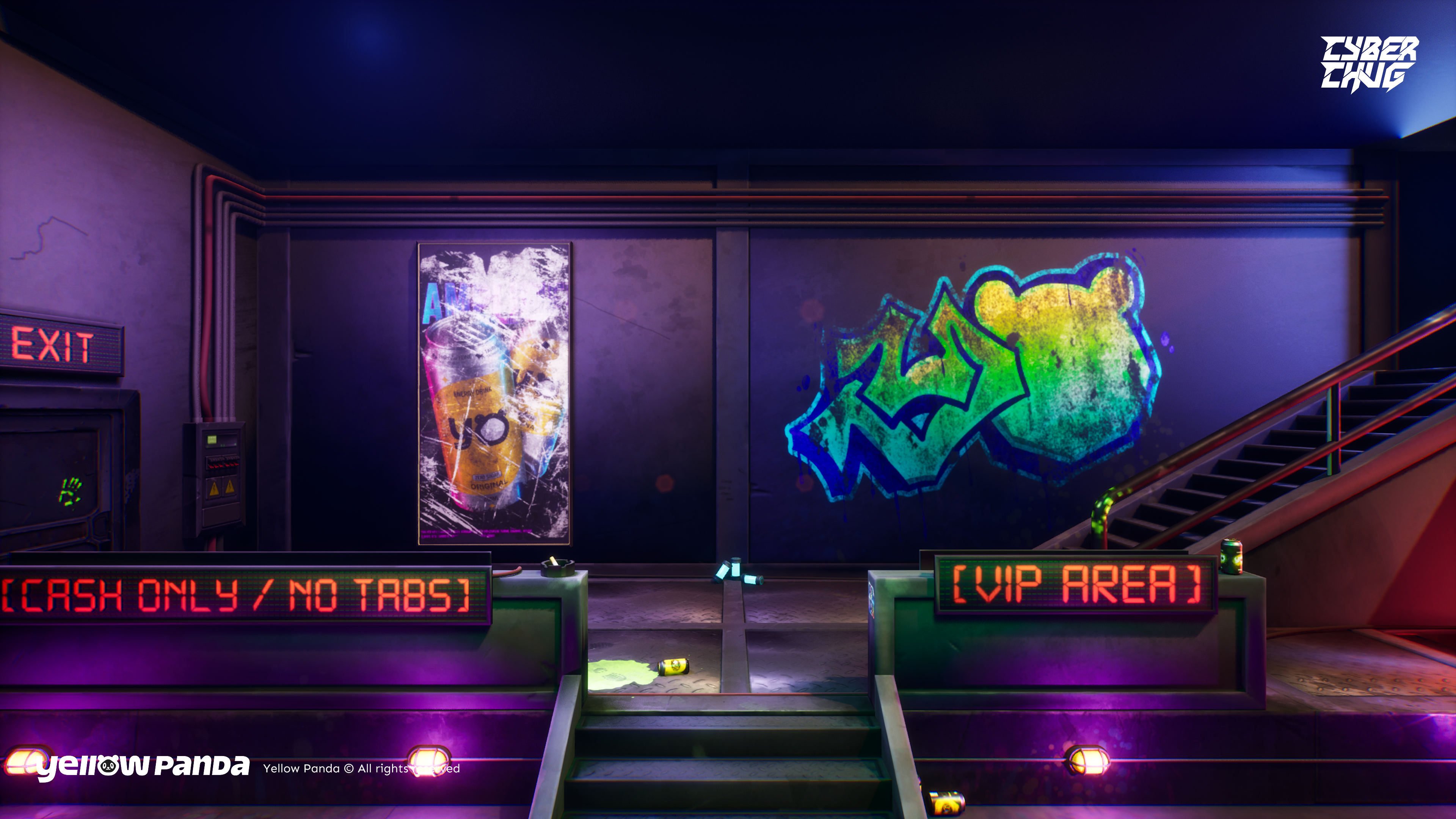 Yellow Panda 3D Cyber Chug Environment 2