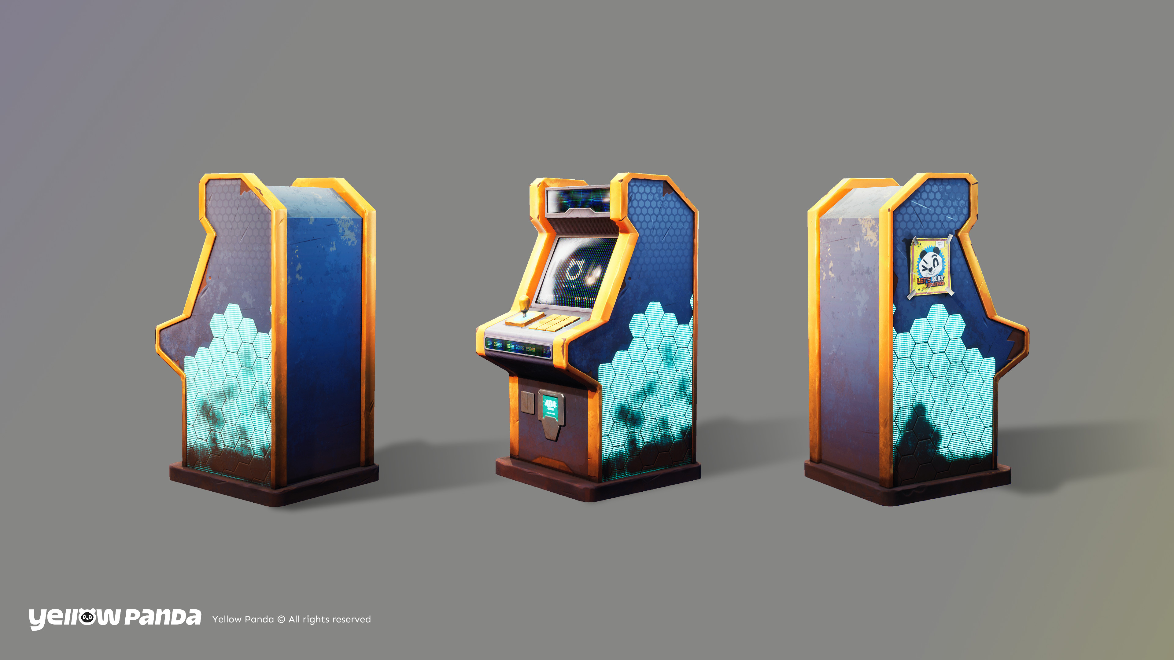 3D Arcade Machine Render