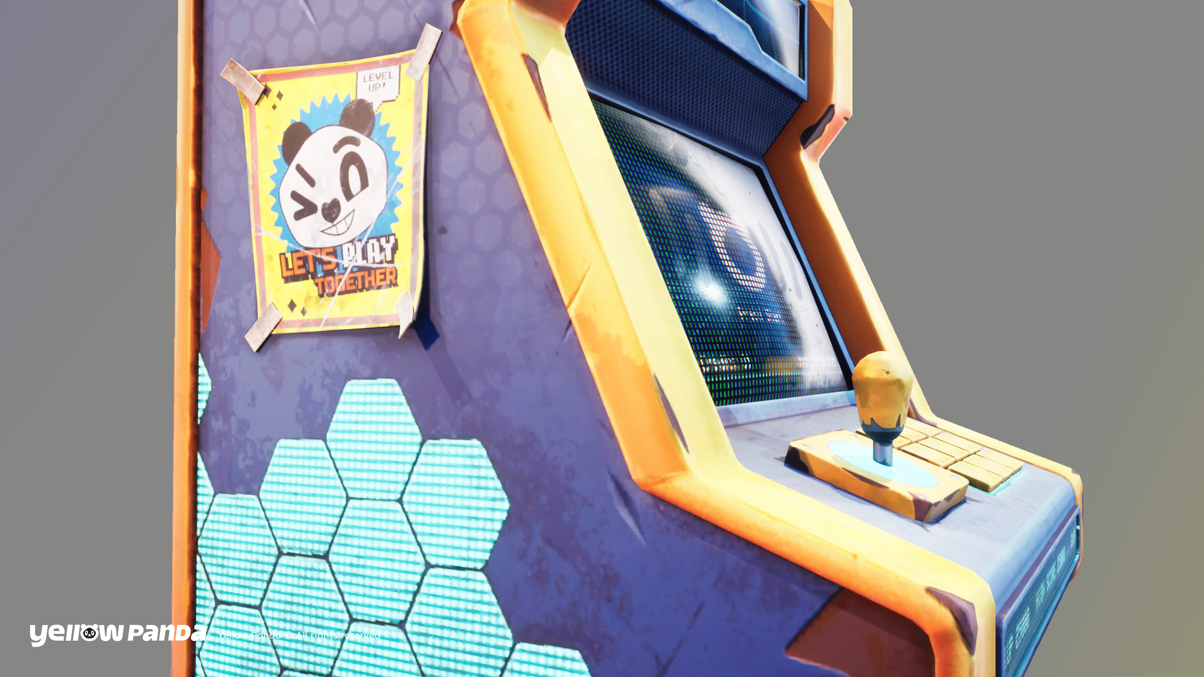 3D Arcade Machine Render