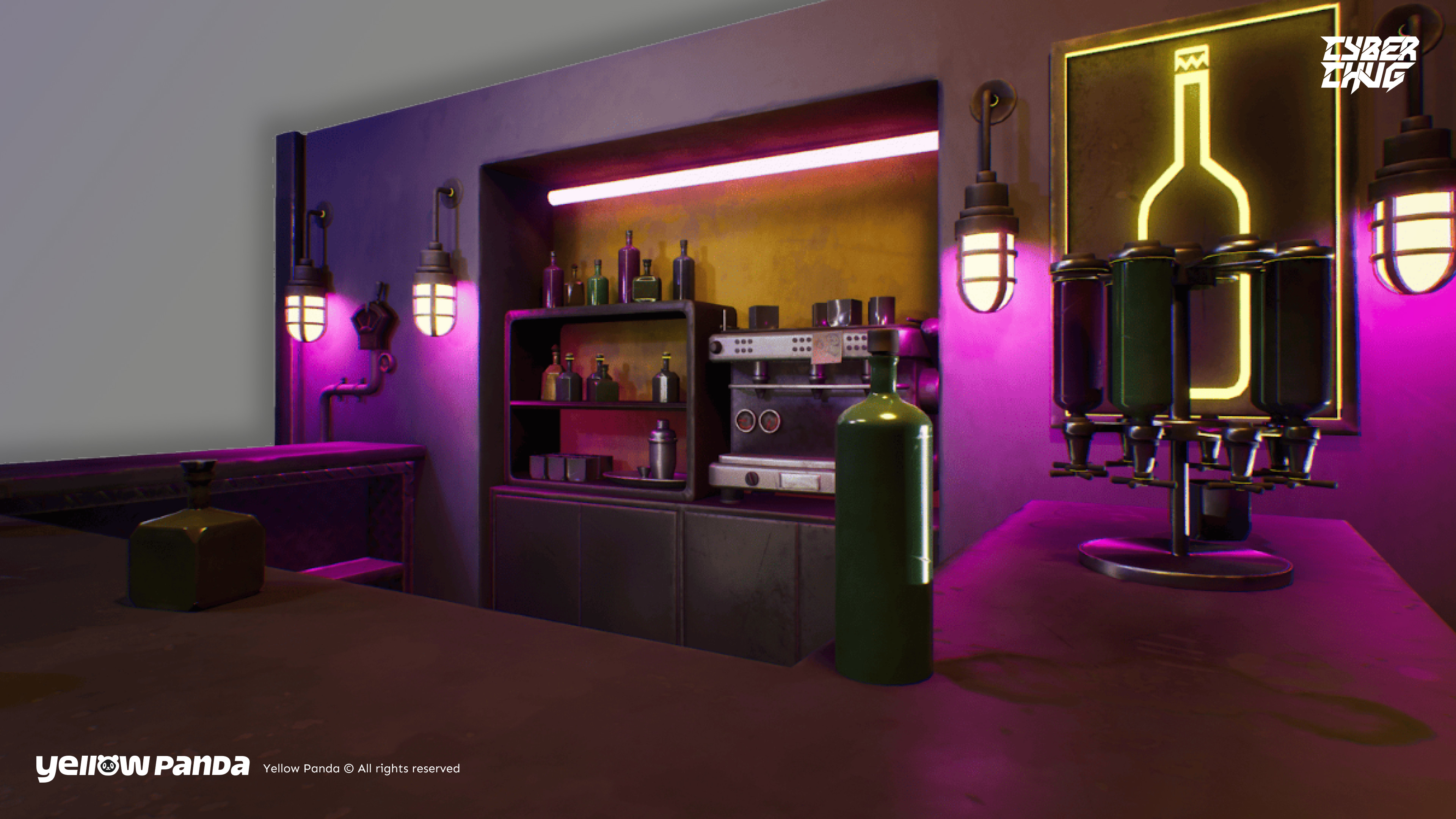 3D Cyber Chug Can Prop Render