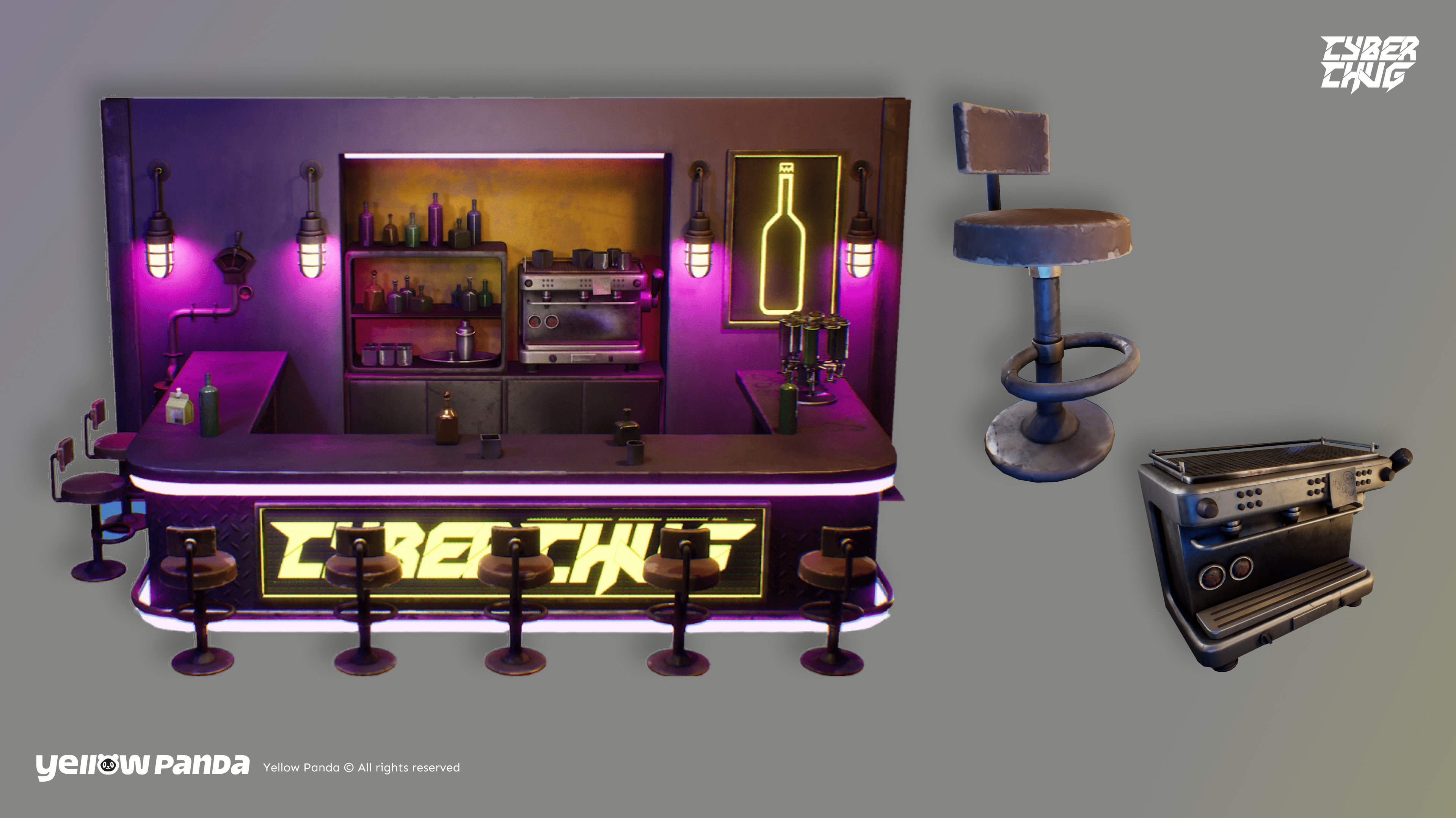 3D Cyber Chug Can Prop Render