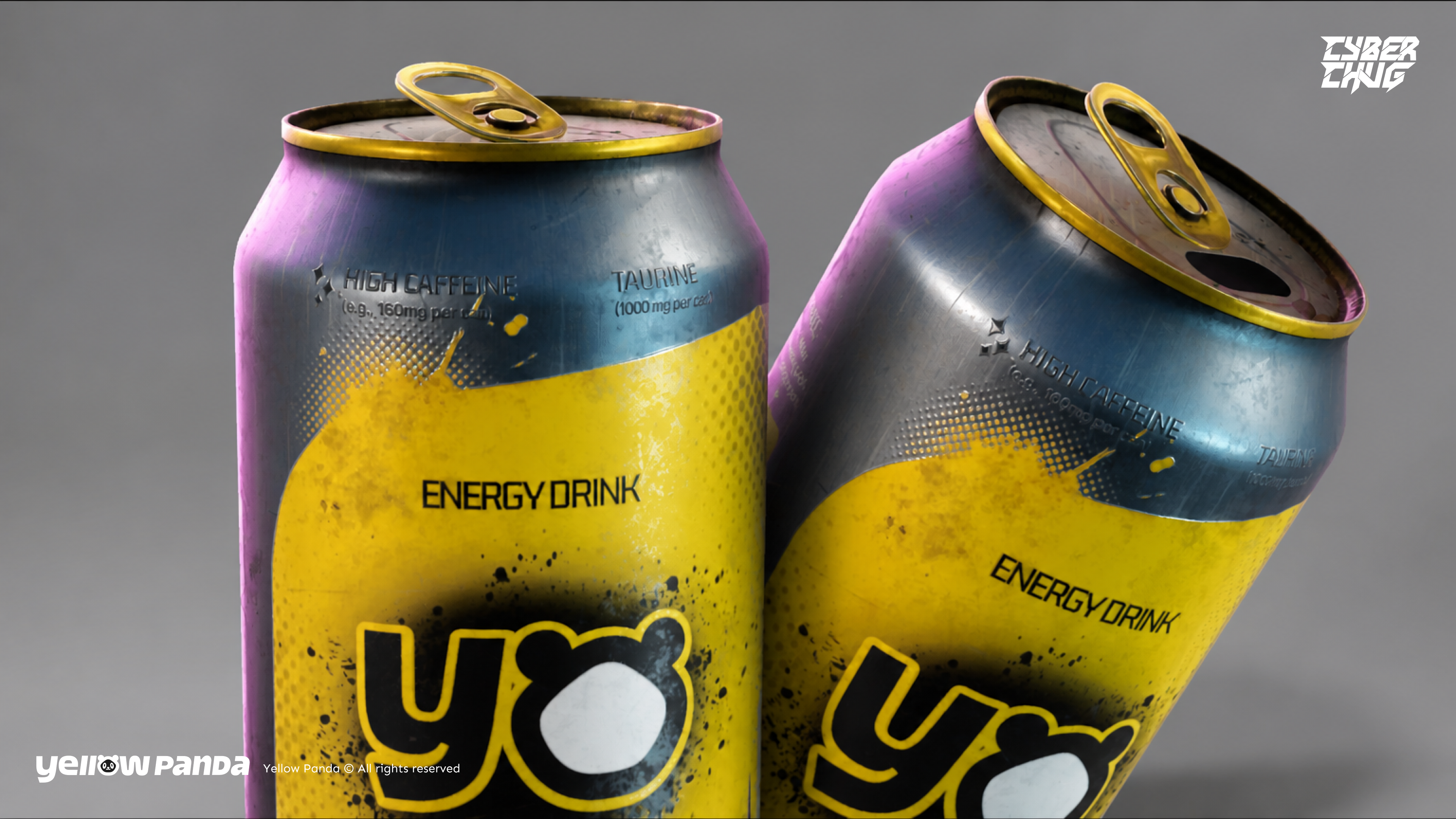3D Cyber Chug Can Prop Render